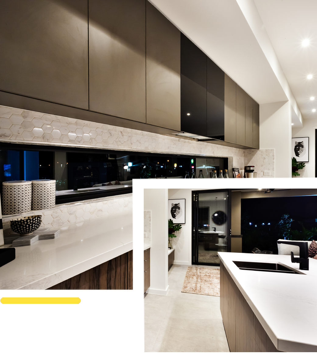 Custom quartz countertop kitchen
