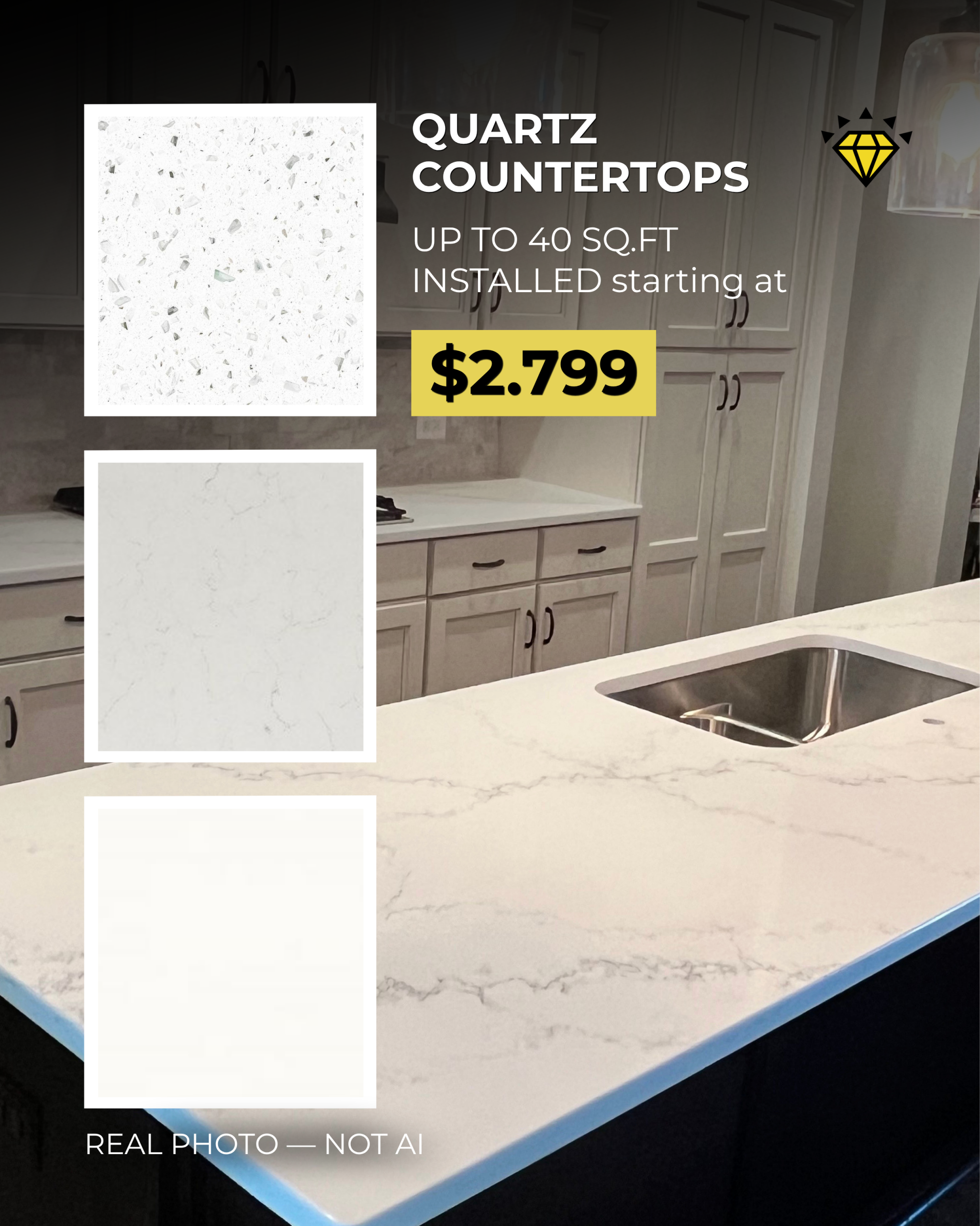 Carrara Classic quartz countertop special